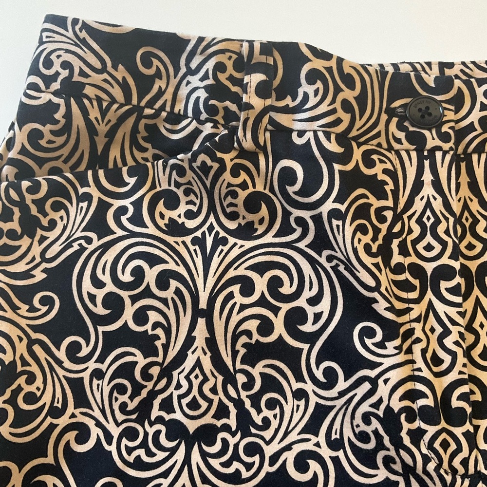 Jones New York Black & Tan Print Pants – Stretch Straight Leg Size 8 - Picture 7 of 11
